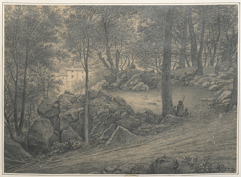 Village de Royat - Promenade de Melle de Liron [légende manuscrite]