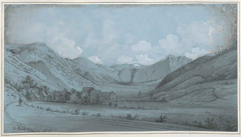 Retrospect du village des bains – [légende manuscrite]
